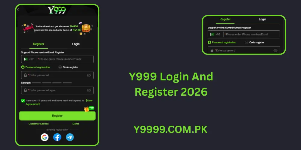 Y999 Game login And register