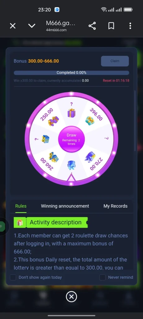 M666 Lucky Wheel